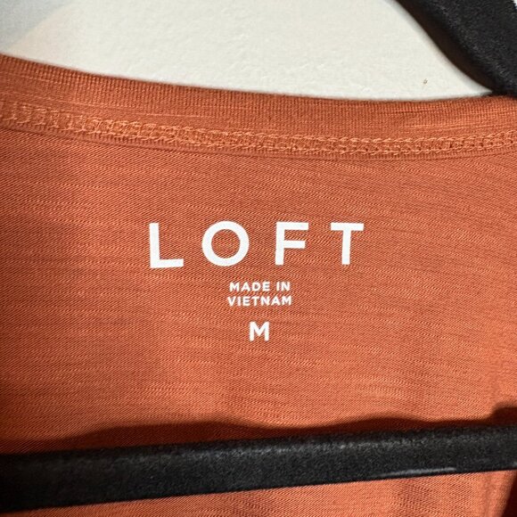 Loft terracotta smocked sleeveless tank top - Picture 3 of 5